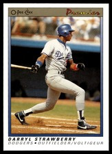 1991 O-Pee-Chee Premier Darryl Strawberry Los Angeles Dodgers #117