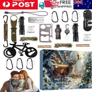 Advent Calendar Survival Kit For Men 24 Days Christmas Countdown Calendar Hiking - Picture 1 of 10