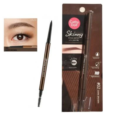 Cathy Doll Skinny Brow Auto Eyebrow Pencil 1.5mm Waterproof 0.03g #02 Dark Brown - Image 1 of 3