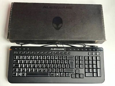 Genuine Original DELL Alienware USB Keyboard AZERTY Layout NEW 57T16 French - Image 1 of 3