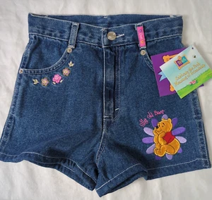 VTG Pooh 100 Acre Collection Embroidered Denim Shorts Girls Size 7 NWT!    [LF7] - Picture 1 of 12