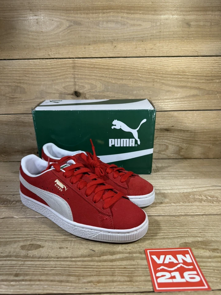 Size 6 (GS) - PUMA Suede Classic 21 Low High Risk Red 2021