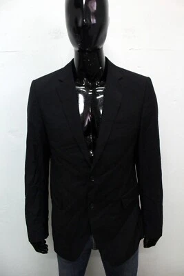 Giacca JOOP! Uomo Taglia M Giubbino Jacket Coat Lana Logo Man Nero - Imagen 1 de 4