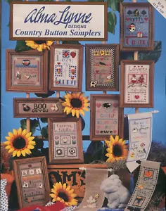 Country Button Samplers Cross Stitch Booklet Alma Lynne - Picture 1 of 1