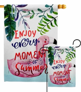 Enjoy Every Moment Garden Flag Fun In The Sun Summer Decorative Gift Yard Banner - Picture 1 of 17