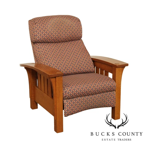 Stickley Mission Collection Oak Bow Arm Reclining Chair Cover