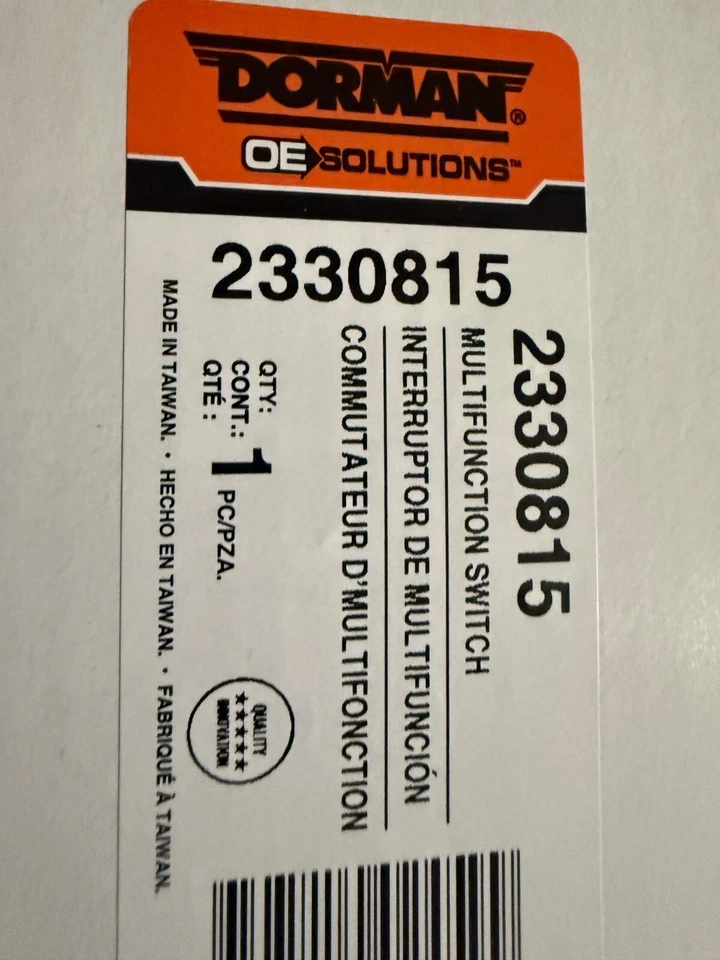 Dorman 2330815 Multifunction Switch Assembly Compatible with Select Models - Image 1 of 1