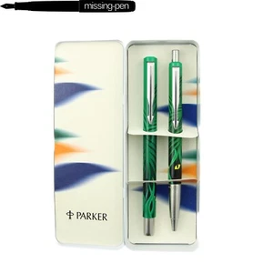 Parker Vector Jungle Eye Set (Fountain Pen / Ballpoint Pen) in Green - Picture 1 of 12