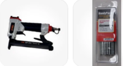 PISTOLA DE GRAPAS DE AIRE + Caja 1/4" grapas poco profundas 4 motocicletas/ATV/eBike mejor instalación de asiento Foto 1 de 4