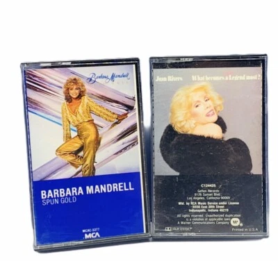 Cassette tapes music hit song vtg mix lot 2 Barbara Mandrell Joan Rivers gold - Image 1 of 3