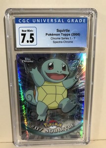 CGC 7.5 Pokemon Topps Chrome "Squirtle" SPECTRA Holo - Series 1