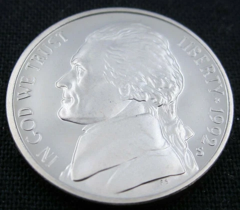 1992 S Proof Jefferson Nickel Cover