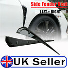 2x Universal Gloss Black Car Side Wing Air Flow Fender Grille Vent Trim Sticker