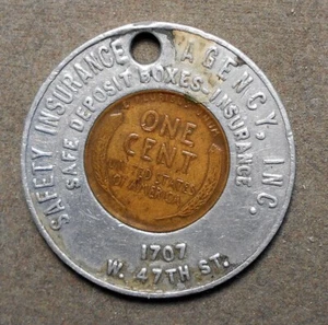 Safety Insurance Agency Inc., 1707 W. 47th St. Encased 1946P 1c, 35 mm, hfs, vf+ - Imagen 1 de 2