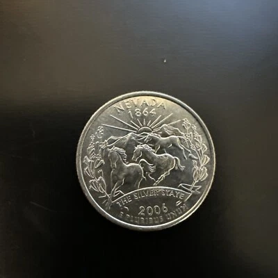 2006 D Nevada 50 States Quarter folder filler - Circulated Actual Coin Shown! - Image 1 of 2