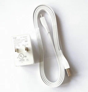 White 5V 2A Charger Adapter Cable for Logitech UE BOOM/MEGABOOM 3 ROLL Speaker - Picture 1 of 4