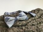 Handmade Bow Tie Silver And Black Pattern, Pre-tied Bow tie