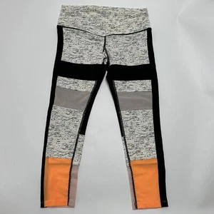 Splits Fifty Nine 59 Women's Size XS 7/8 Leggings Pants Black Orange Gray Mesh - Picture 1 of 7