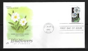 USA SC # 2661 White Mountain Avens - Wildflowers - FDC . Artcraft Cachet - Picture 1 of 1