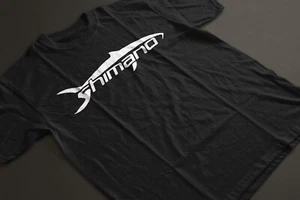 Shimano Fishing Men's Black Color T-Shirts Sizes S M L XL 2XL 3XL 4XL 5XL - Picture 1 of 3