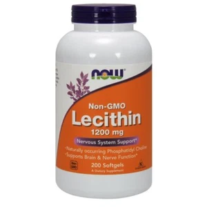 NOW FOODS, LECITHIN 1200mg NON-GMO 200 Weichkapseln SUPER PREIS - Bild 1 von 3