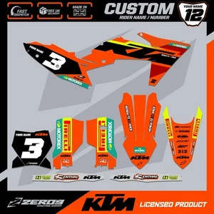KTM MOTOCROSS GRAPHICS, CUSTOM MX GRAPHICS KIT DECAL , SX SXF EXC EXCF TRAC ORG - Picture 1 of 12