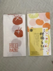 Toalla de mano de algodón Tosa Tenugui tomate cítrico tela japonesa - Imagen 1 de 1