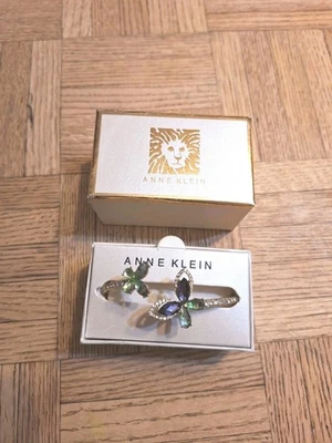 Brazalete Brazalete Anne Klein Mariposa Cristal Bisagras Mujer Tono Dorado Estrás Foto 1 de 4