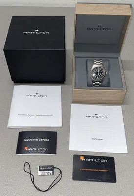 Hamilton Khaki Field Hand Wind Black Dial Men's Watch, H69439131 - Image 1 of 4