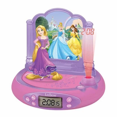 Relógio de rádio projetor princesa Rapunzel Disney, luz noturna embutida, tempo Pr... - Imagem 1 de 4