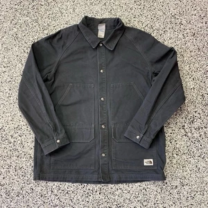 The North Face Jacket Mens XL Gray Berk Utility Chore Coat Canvas Outdoors - Picture 1 of 5