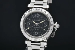 Cartier W31049M7 Pasha C Meridian Big Date GMT 2550 #078 - Picture 1 of 8