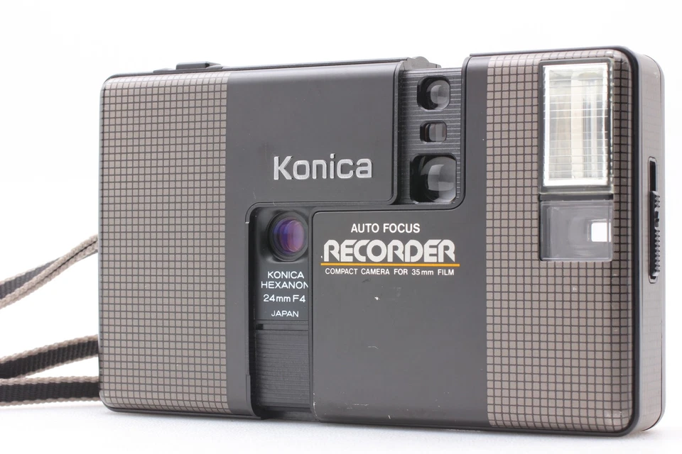[Exc+5] Konica Recorder Black Half Frame Point & Shoot Film Camera From JAPAN - Image 1 of 4