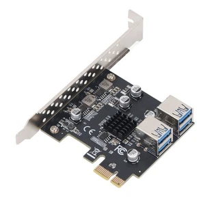 4 Ports PCIe Adapter Board USB3.2 Gen1 Card 'extension USB A 5 Gbps PCI E 1X à - Photo 1/12