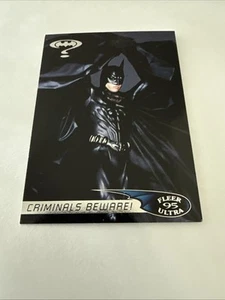 1995 Fleer Ultra Batman Forever Movie Trading Card #6 Val Kilmer Batman - Picture 1 of 6