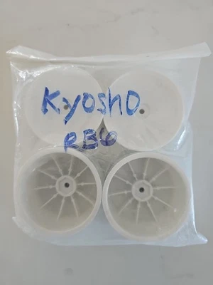 Kyosho 12mm Hex 56mm 2WD Front And Rear Wheels (RB6) (White) - Image 1 of 3