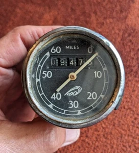 Antique Motorcycle VDO Speedometer 0-60 MPH, 2.5" - Picture 1 of 3