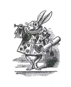 John Tenniel Wonderland Rabbit Counted Cross-Stitch Pattern Needlepoint - Picture 1 of 1