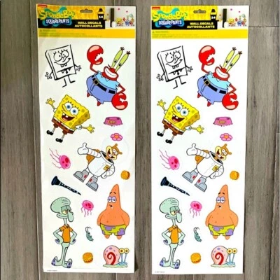 BOB ESPONJA PANTALONES CUADRADOS CALCOMANÍA DE PARED PEGATINAS Niños Niño Niña Dormitorio Fiesta Decoración Foto 1 de 4