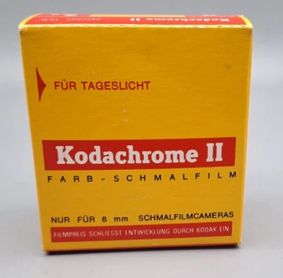 Kodachrome II Farb Schmalfilm 8mm 7,5m zu entwickeln bis Mai 76 NEU OVP - Bild 1 von 4