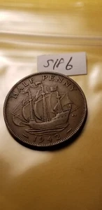 Great Britain 1942 Half Penny Idq21. - Picture 1 of 2