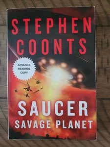 Beautiful ARC Stephen Coontz SAUCER - SAVAGE PLANET pb Advance Reading Copy #3 - Picture 1 of 2