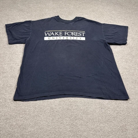 Wake Forest Deacons Shirt Adult 2XL XXL Black Short Sleeve Crew Neck Unisex NCAA Cover