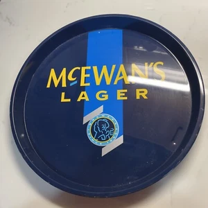 Vintage Mcewans Lager Scottish Pub Beer Advertising tray Mancave, Bar Retro 12" - Picture 1 of 9