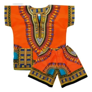 Best Quality Unisex Kids Dashiki Set 100% Cotton Variety Colors African Dashiki - Picture 1 of 13