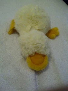 Vintage Yellow Duck With Yellow Bow Soft Toy 12" Long - Picture 1 of 4