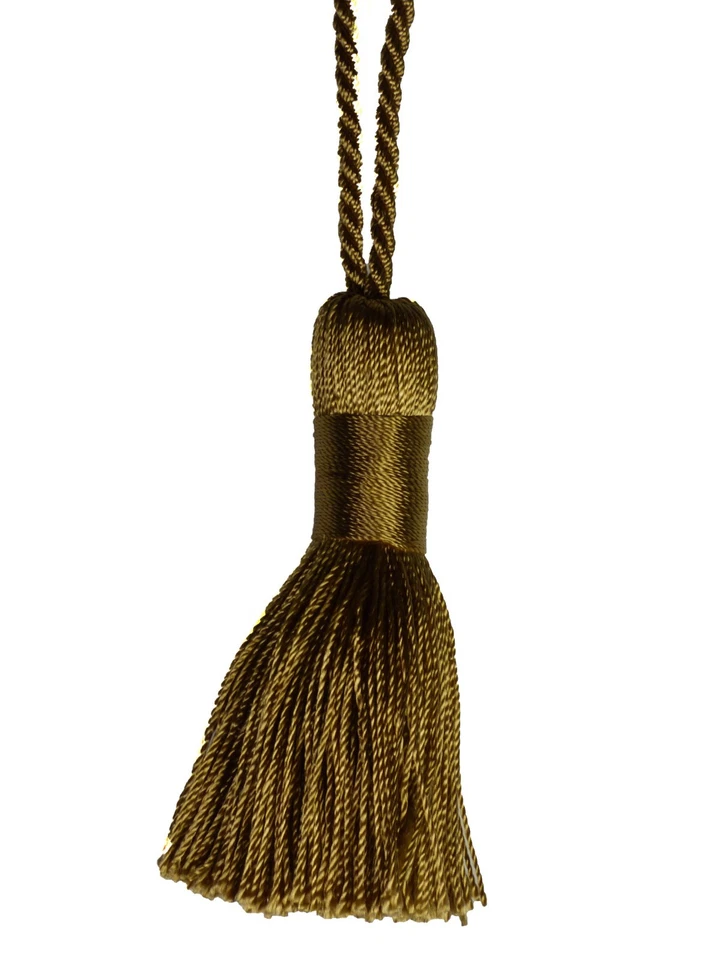 Borla de almohada decorativa de 3" color CAMEL liso color carro recorte Bomar  Foto 1 de 1