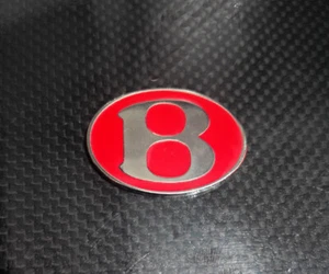 Early Bentley Car Bonnet Hood Badge Brass Enamel B Wing Ovel Emblem - Picture 1 of 3