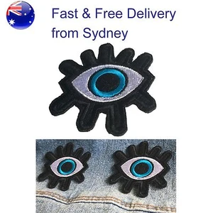 Intense Eye Iron on patch looking at you kid blue eyes whimpers look patches - Picture 1 of 5
