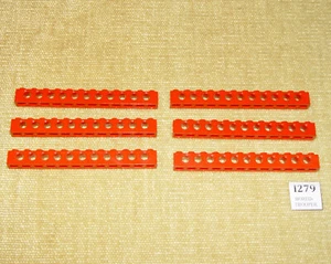 LEGO Parts: 3895 Technic, Brick 1 x 12 with Holes RED x6 PIECE useful MODELS - Picture 1 of 3